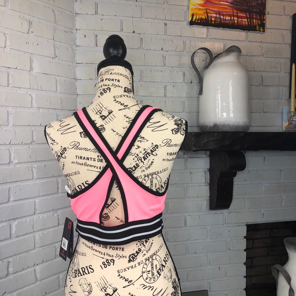 NB Contnder Crop Top Light Pink Sports Bra L